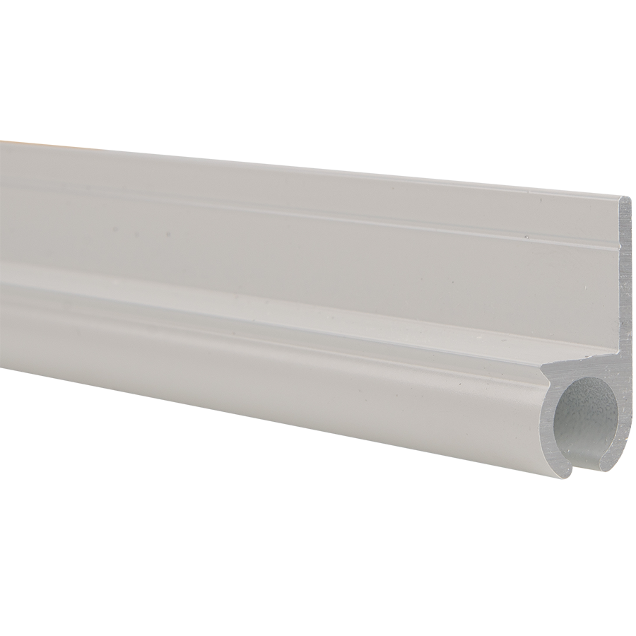 Caravanrail 7mm 99cm aluminum Wit Railprofiel recht 180 graden Kederprofiel voor caravanpees