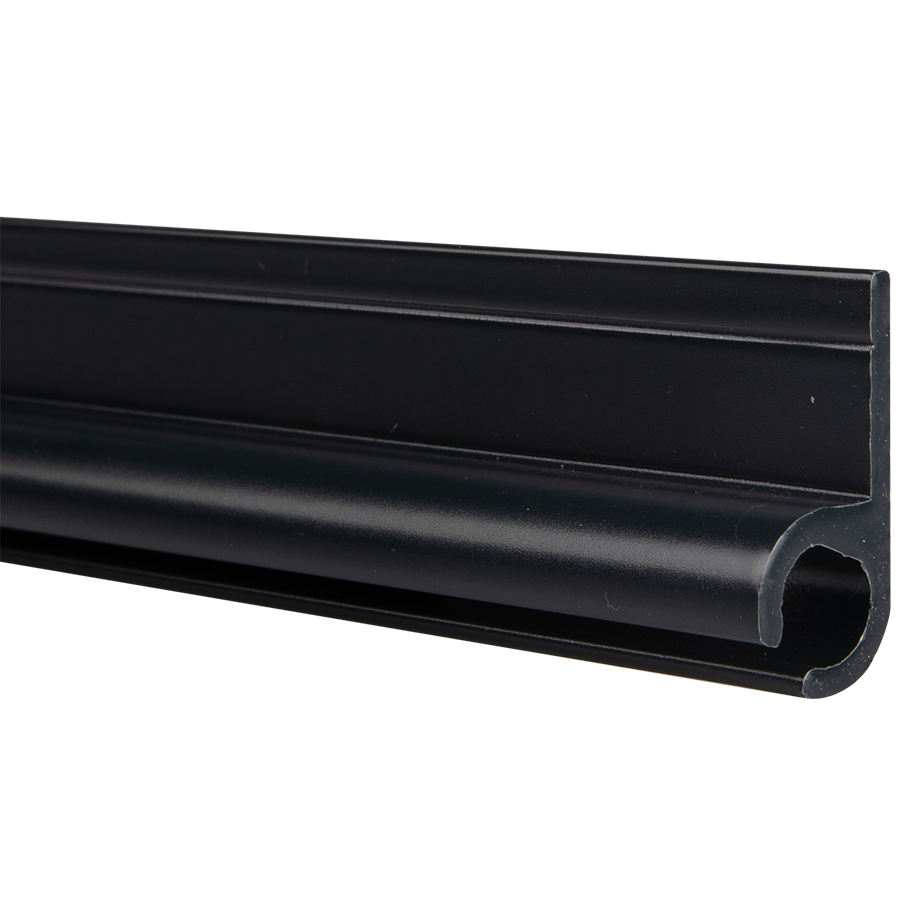 Caravanrail 7mm 99cm aluminum Antraciet Railprofiel Schuin 45 graden Kederprofiel voor caravanpees