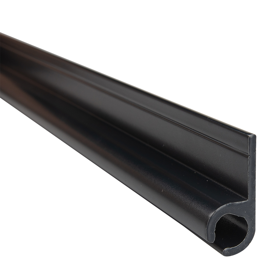 Caravanrail 7mm schuin kederprofiel Antraciet 99cm railprofiel