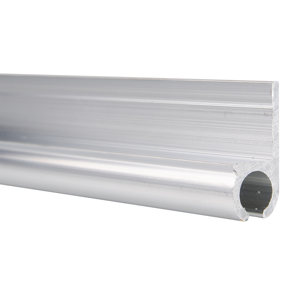Caravanrail 7mm 99cm aluminum Railprofiel recht 180 graden Kederprofiel voor caravanpees