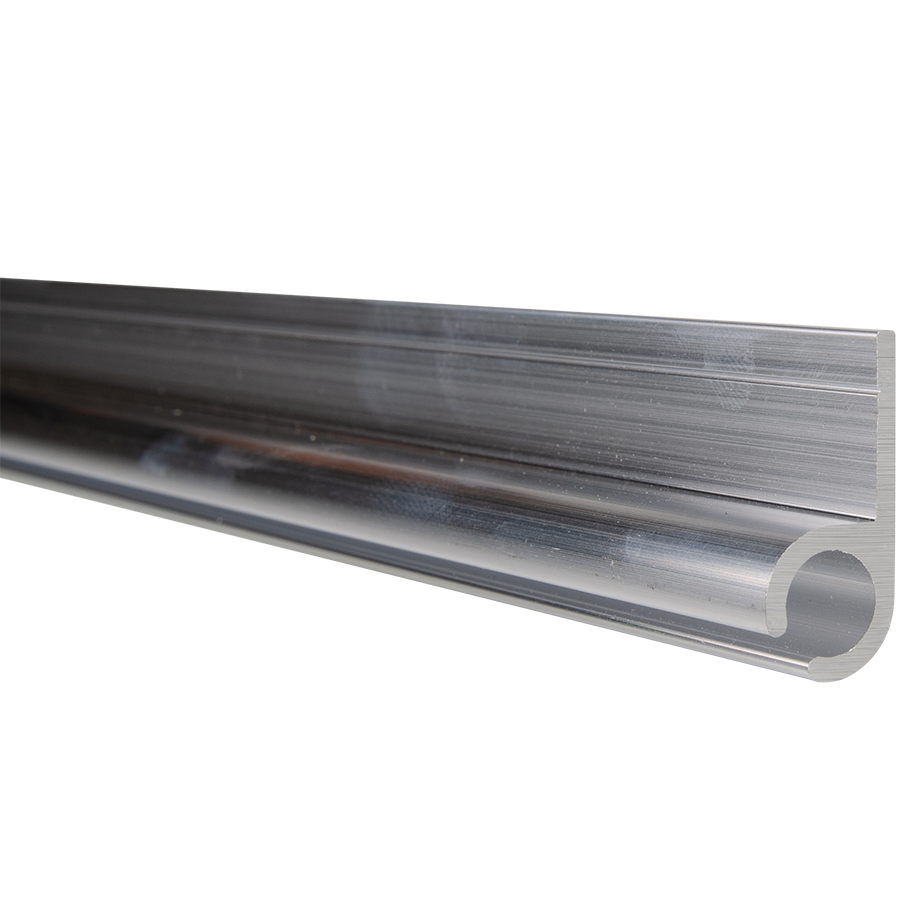 Caravanrail 7mm schuin kederprofiel Aluminium 99cm railprofiel