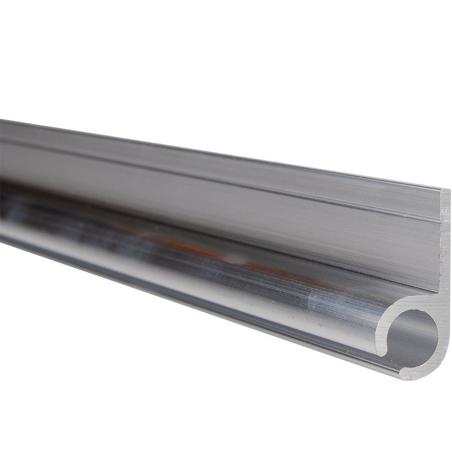 Caravanrail 7mm 99cm aluminum Railprofiel Schuin 45 graden Kederprofiel voor caravanpees