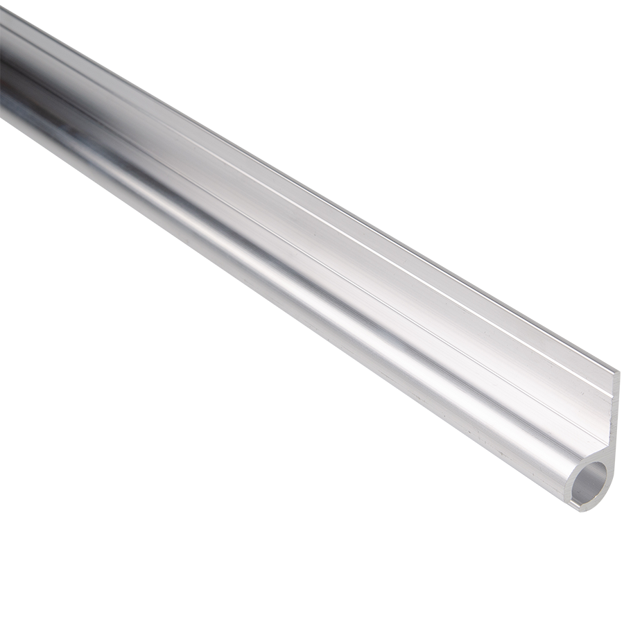 Caravanrail 7mm 99cm aluminum Railprofiel Schuin 45 graden Kederprofiel voor caravanpees