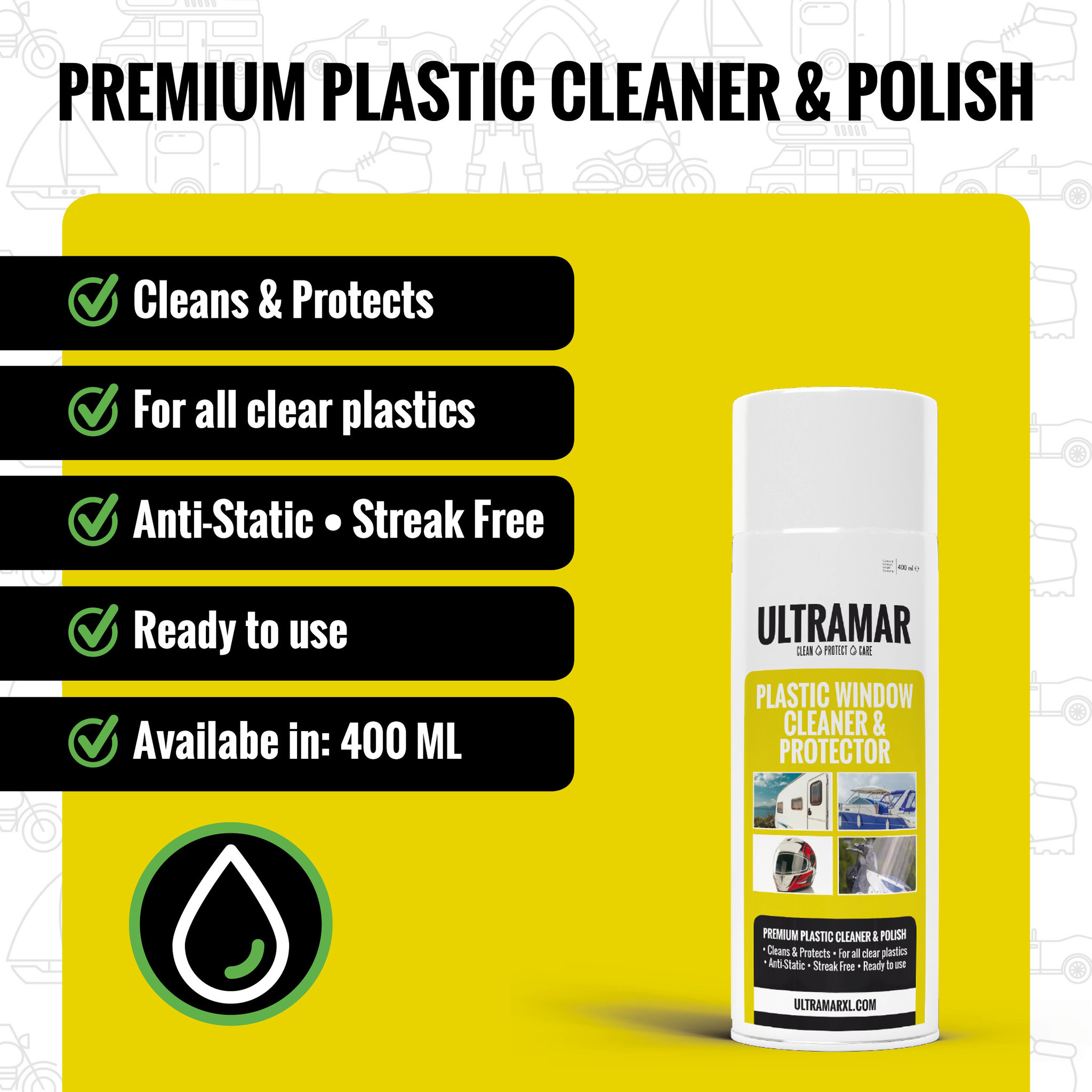 Ultramar Clear Plastic Cleaner & Protector