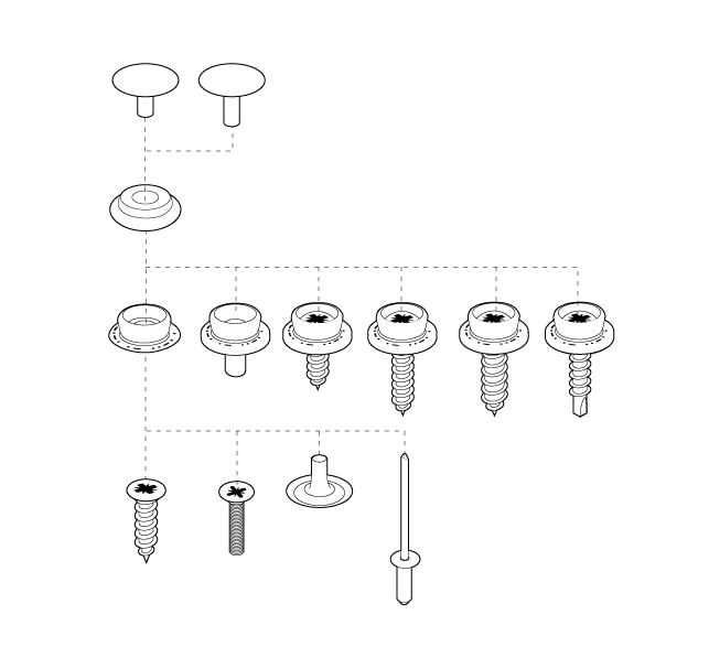 Caf 316 C gipsy stud 6mm drukknopen