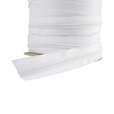 Rits op rol deelbaar 10mm spiraalrits 100 meter wit