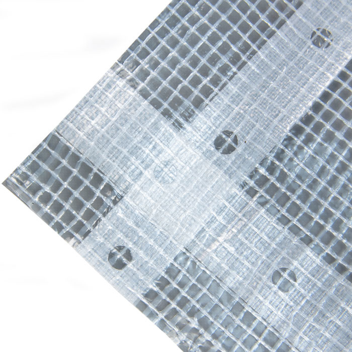 6x10 Transparant gewapend afdekzeil 250gr