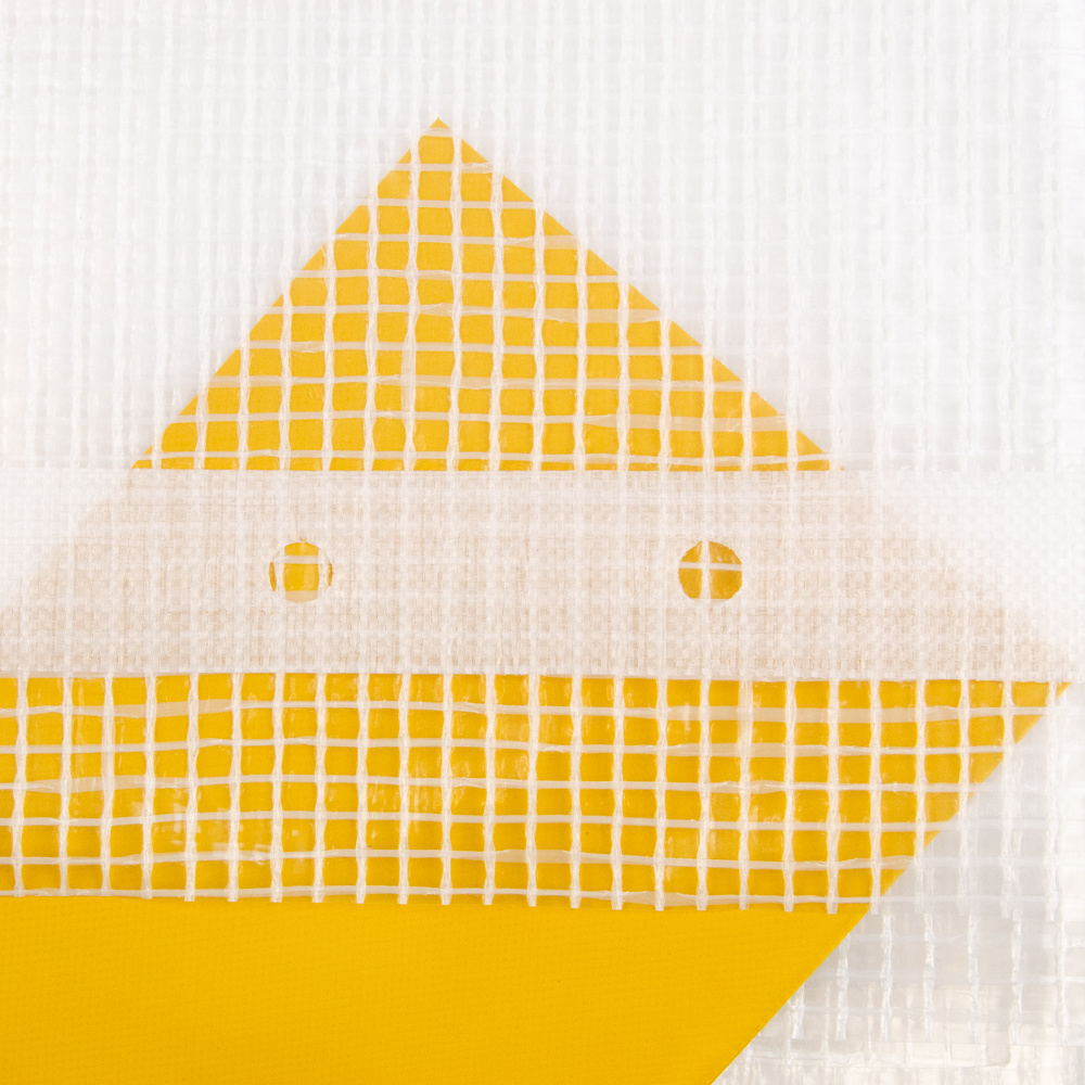 6x10 Transparant gewapend afdekzeil 250gr