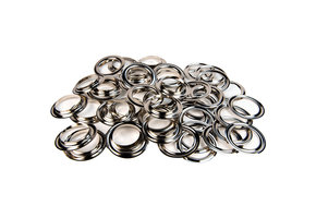 Zeilringen 40mm koper vernikkeld 20 stuks