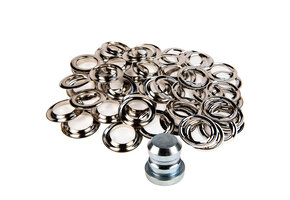 Zeilringen 18mm koper vernikkeld 25 stuks