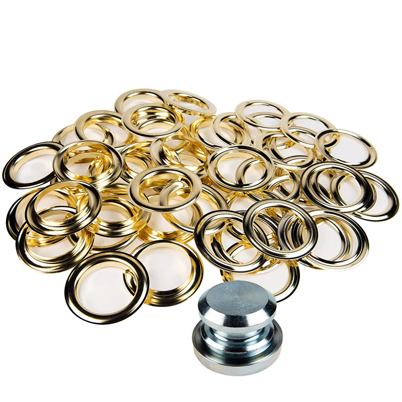 Zeilringen 40mm messing 25 stuks met gereedschap