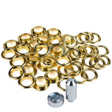 Zeilringen 8mm messing 25 stuks met gereedschap