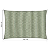 Schaduwdoek 3x5 rechthoek Moonstone green