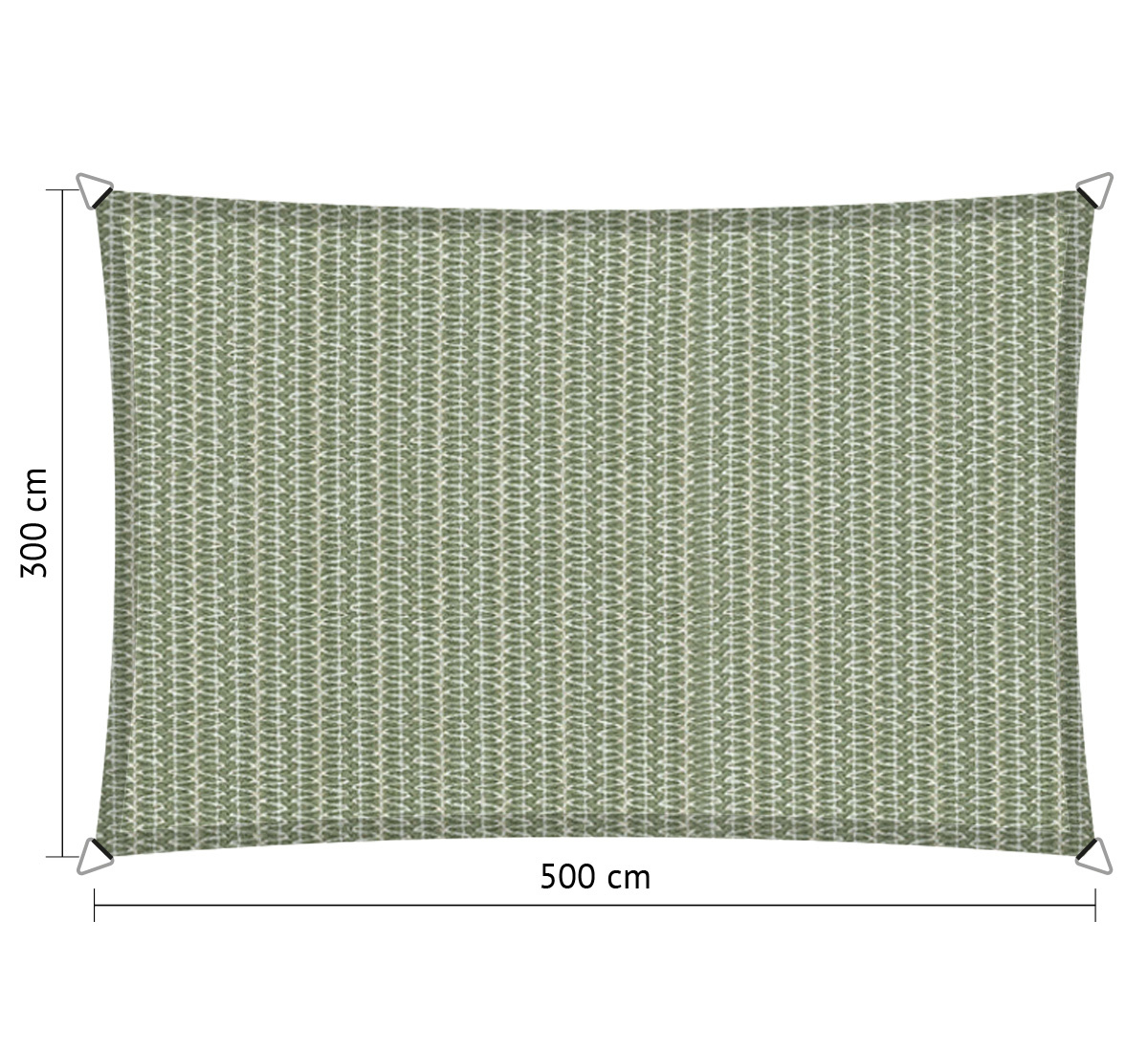 Schaduwdoek 3x5 rechthoek Moonstone green