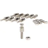 Minax ontvanger bout + moer 12mm nikkel 10 stuks