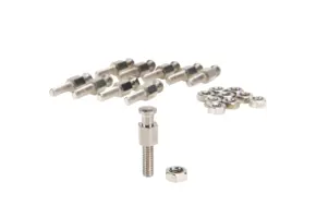 Minax ontvanger bout+moer nikkel 10 stuks