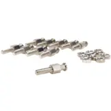 Minax ontvanger bout + moer 12mm nikkel 10 stuks
