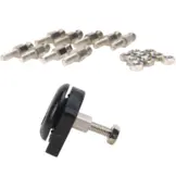 Minax ontvanger bout + moer 12mm nikkel 10 stuks