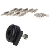 Minax ontvanger bout + moer 12mm nikkel 10 stuks