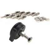 Minax ontvanger bout + moer 12mm nikkel 10 stuks