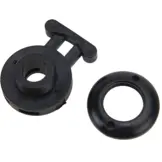 Minax kop drukknopen nylon zwart kunststof bovendeel 10 stuks