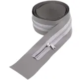 Rits in pvc gestikt 250cm grijs Kroko lijmbaar voor verandazeil