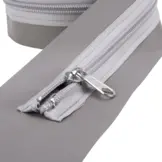 Rits in pvc gestikt 250cm grijs Kroko lijmbaar voor verandazeil