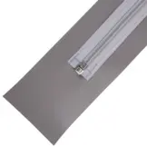 Rits in pvc gestikt 250cm grijs Kroko lijmbaar voor verandazeil