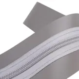 Rits in pvc gestikt 250cm grijs Kroko lijmbaar voor verandazeil