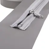 Rits in pvc gestikt 250cm grijs Kroko lijmbaar voor verandazeil