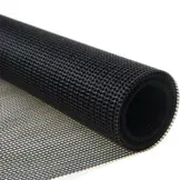 Pvc Gaasdoek / meshdoek / gaasnet - 250gr Zwart - 60% windreductie - per meter