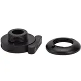 Minax kop drukknopen nylon zwart kunststof bovendeel 10 stuks