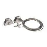 Buitengordijn bevestigingsset met staalkabels en een spanner rvs 316