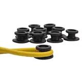 Elastisch koordhouder rond Carrosseriehaak nylon 25mm zwart 10 stuks