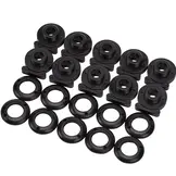 Minax kop drukknopen nylon zwart kunststof bovendeel 10 stuks