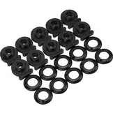 Minax kop drukknopen nylon zwart kunststof bovendeel 10 stuks