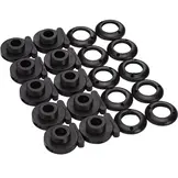 Minax kop drukknopen nylon zwart kunststof bovendeel 10 stuks