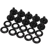 Minax doek op doek ontvanger drukknopen nylon zwart kunststof 10 stuks