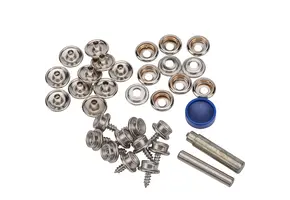 Drukknopen 15mm schroefbaar 10mm koper nickel