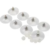 Zuignap doorzichtig rvs schroefdraad en moer 8 stuks