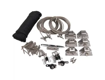 Staalkabel en katrol set voor harmonicadoek