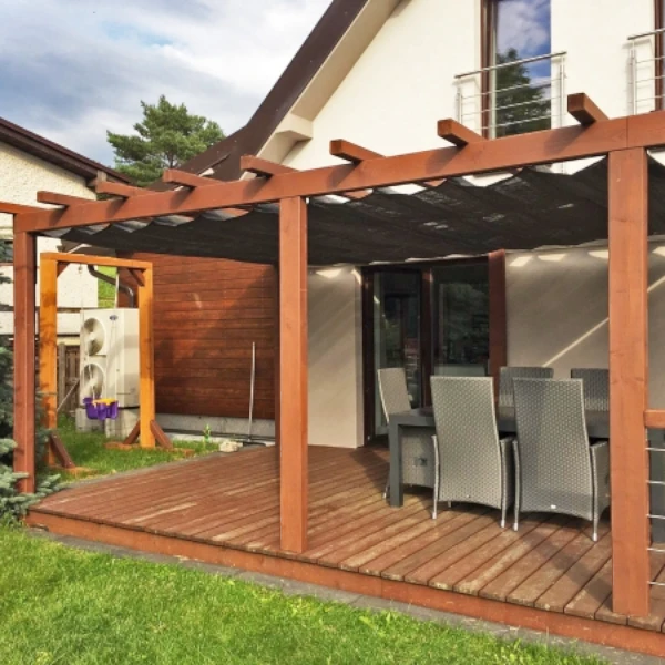 Harmonica schaduwdoek 370cm breed Cool Grey