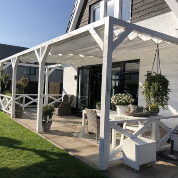 Harmonica schaduwdoek 290cm breed Arctic White