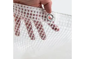 10x12 Transparant gewapend afdekzeil 200gr