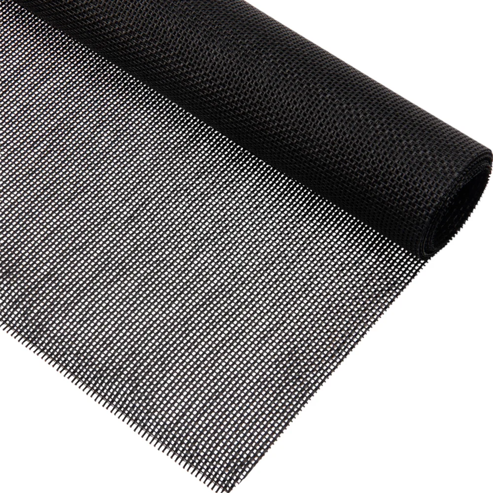 Pvc gaasdoek / meshdoek / gaasnet - 250gr Zwart - 85% windreductie - per meter