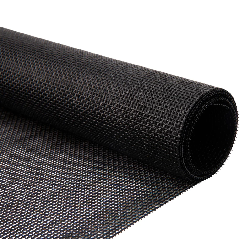 Pvc gaasdoek / meshdoek / gaasnet - 250gr Zwart - 85% windreductie - per meter