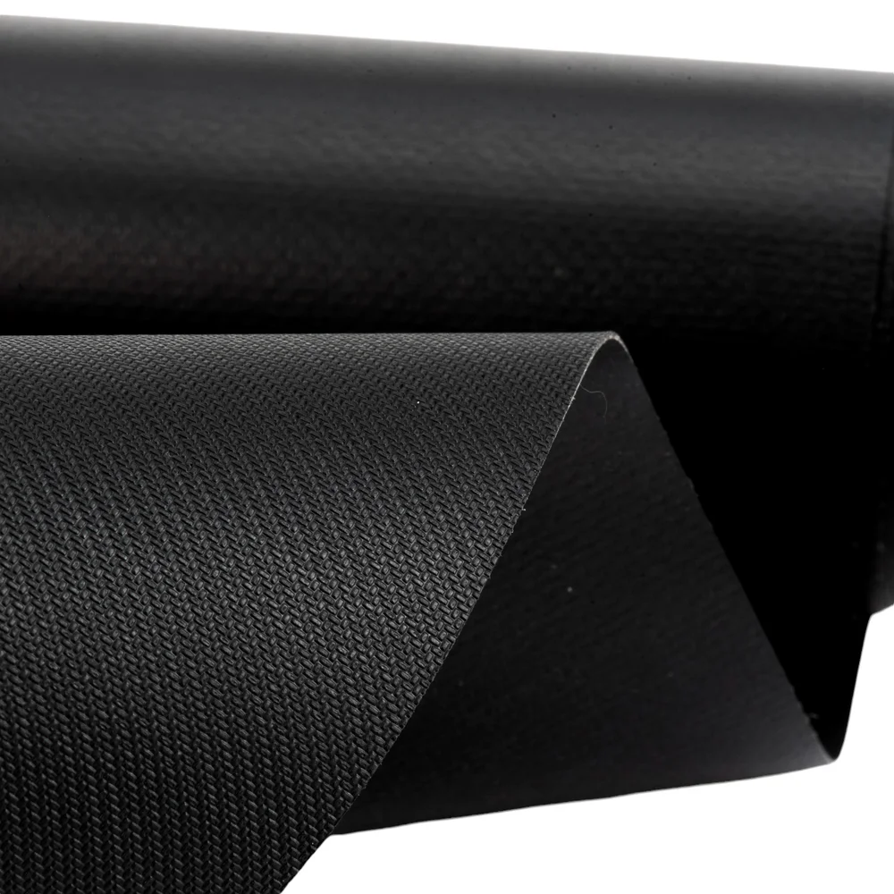 Pvc zeildoek - 650gr Zwart Canvasnerf - per meter of rol