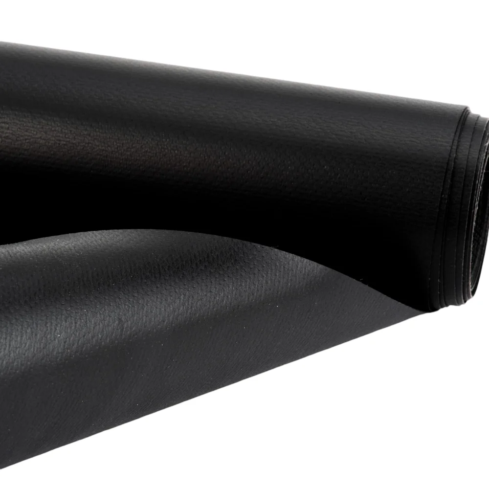 Pvc zeildoek - 650gr Zwart Canvasnerf - per meter of rol