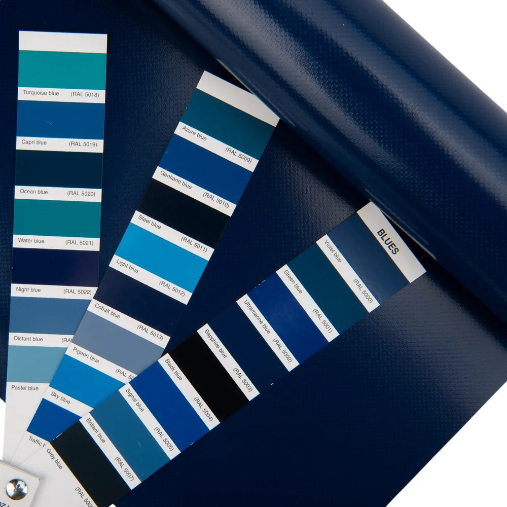 Pvc zeildoek - 650gr Kobaltblauw 5013 Glans - per meter of rol