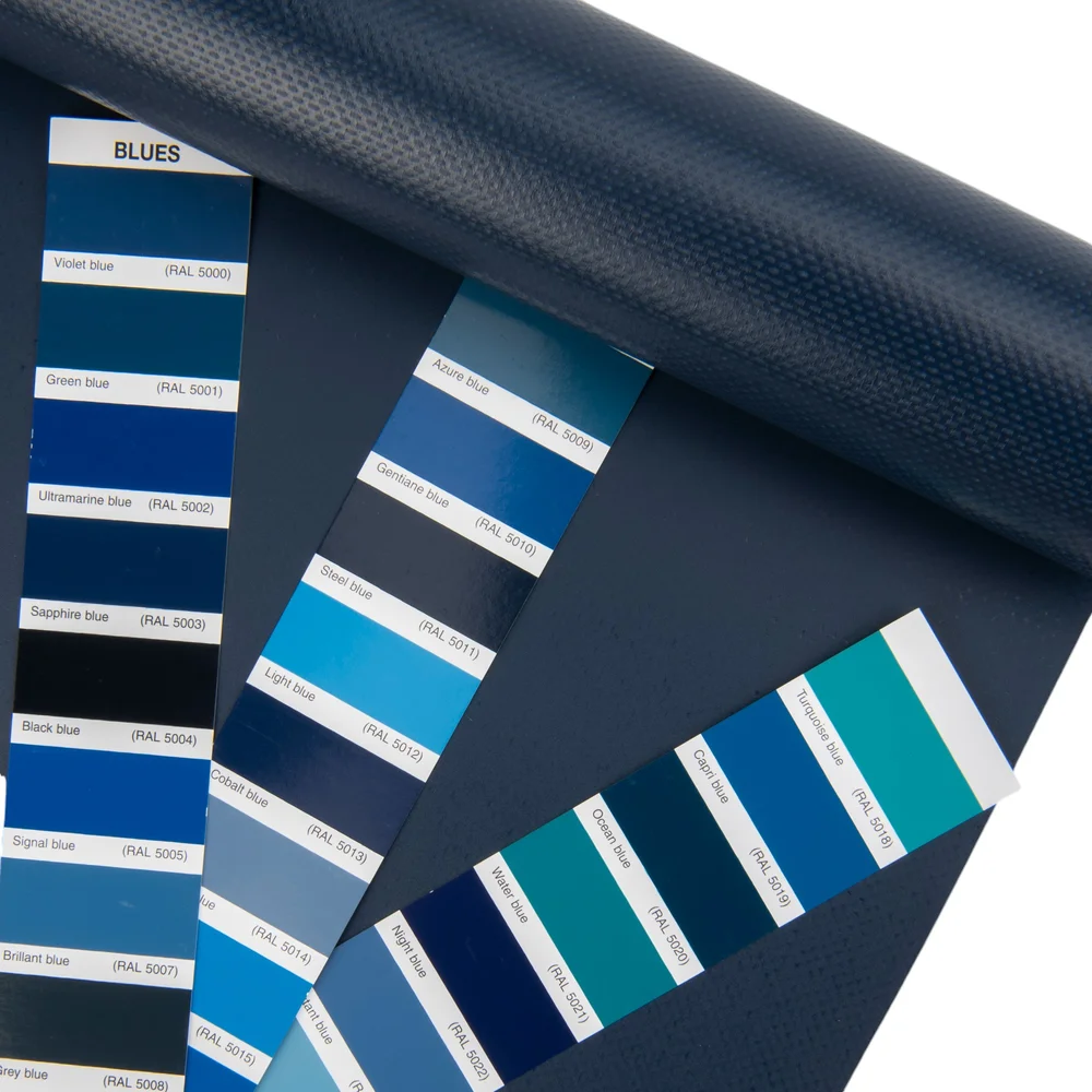 Pvc zeildoek - 580gr Navy Mat - per meter of rol